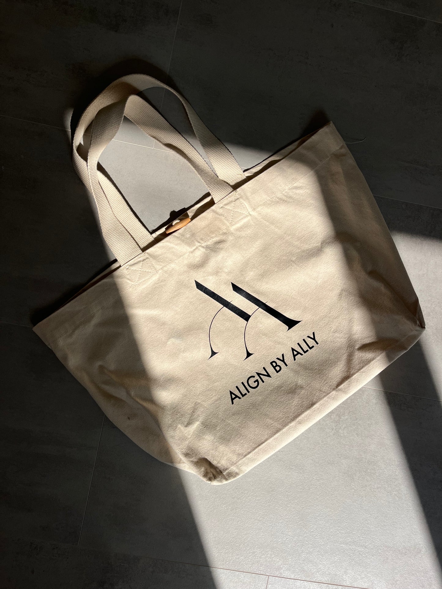 Align by Ally Large Organic Canvas tote with Toggle